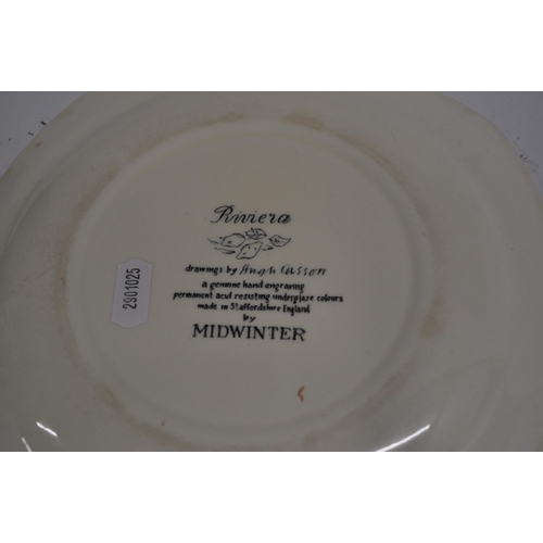 20 - Retro Midwinter Stylecraft 'Cannes/Riviera' platter and plates A/F