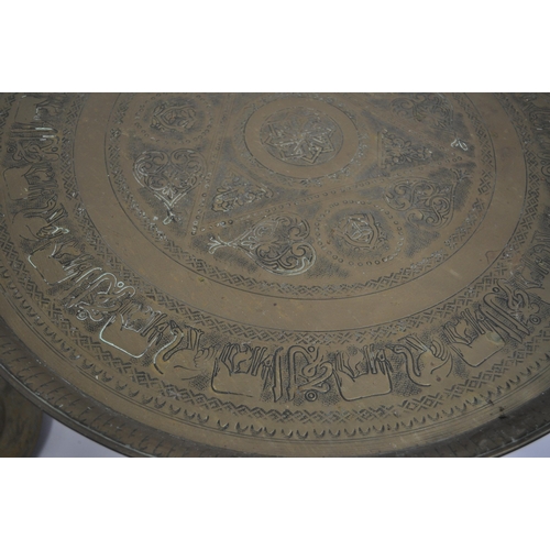 31 - Large antique charger, possibly Middle Eastern/Persian approx. 75cm diameter