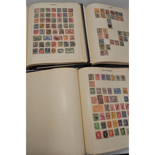 46 - Three hardback Simplex Deluxe Albums by Stanley Gibbons containing a selection of various stamps fro... 