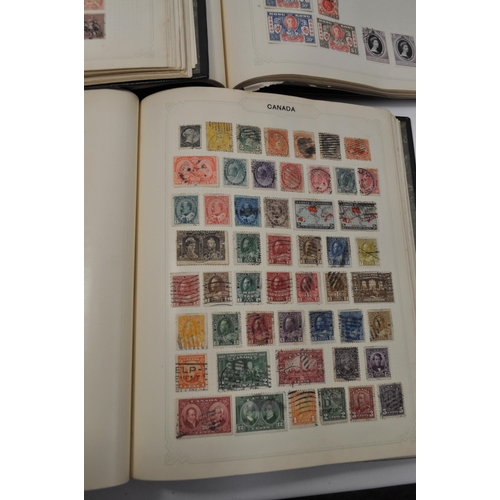 46 - Three hardback Simplex Deluxe Albums by Stanley Gibbons containing a selection of various stamps fro... 