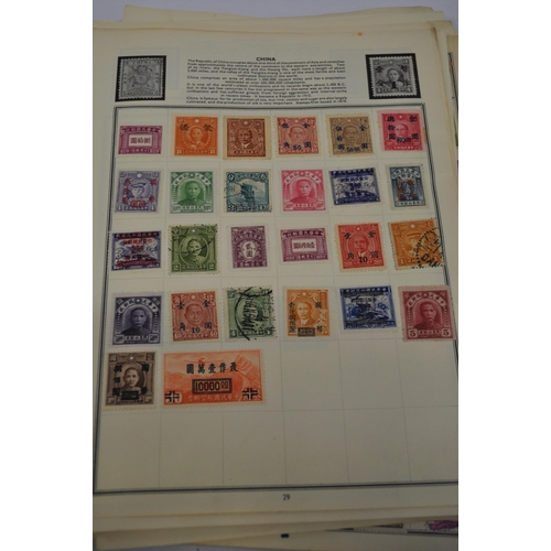 49 - Pacific stamp album containing Great Britain stamps, Germany stamps, Chinese stamps, and other natio... 