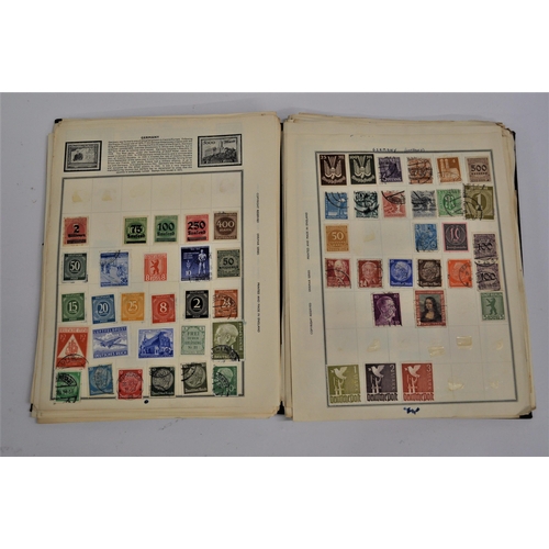 49 - Pacific stamp album containing Great Britain stamps, Germany stamps, Chinese stamps, and other natio... 