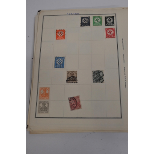 49 - Pacific stamp album containing Great Britain stamps, Germany stamps, Chinese stamps, and other natio... 