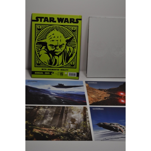 51 - Star Wars Battlefront Collector's Edition Strategy Guide with sleeve containing A4 colour prints tog... 