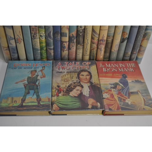 55 - Dean & Sons collection of vintage hardback books, titles  to include Twenty Thousand Leagues under t... 