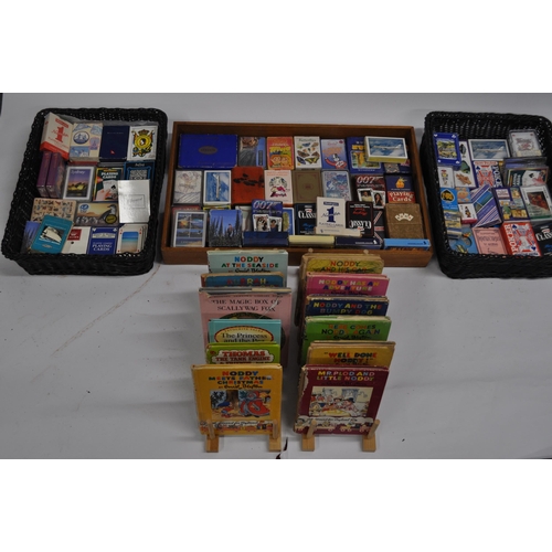 59 - Board games to include vintage Monopoly, Tiddlywinks, and in excess of 70 advertising playing card p... 