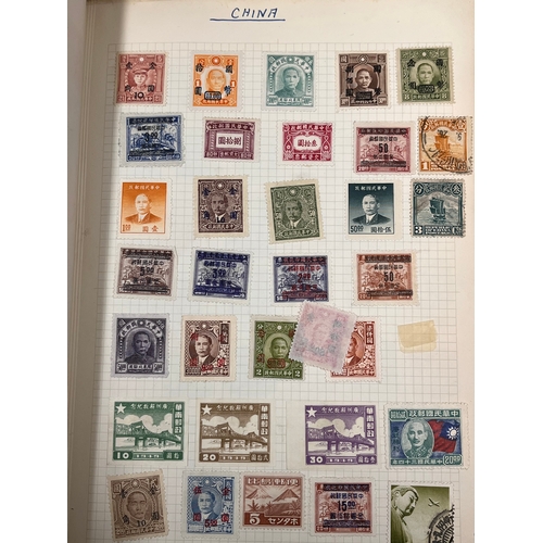 47 - Two Adelphi stamp alums containing a mixture of vintage stamps from around the world to include US, ... 