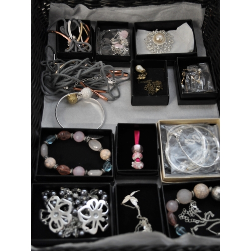 1 - A large quantity of costume jewellery to include necklaces, bracelets, bangles, earrings, rings etc.