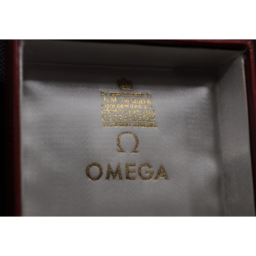 107 - Omega leatherette watch box with original outer case