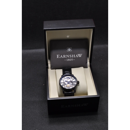 117 - Thomas Earnshaw wristwatch ES-8095-05, Westminster Brunel automatic in black, as new with box and bo... 