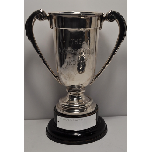 122 - W.I interest, The Margeretting silver trophy 1976-2017 hallmarked Birmingham approx. 250g inc stand,... 