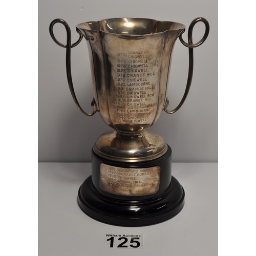 125 - WI interest, a silver twin handled trophy, Essex Federation of Women's Institutes 