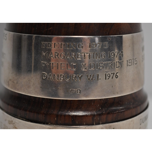 126 - WI interest,  The Margaret Fothergill trophy, hallmarked London c.1972 maker's mark believed to be C... 