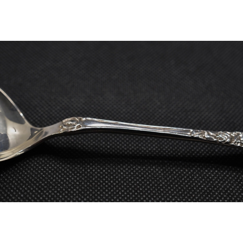 137 - Norwegian silver ladle/sauce spoon, marked 830s NM, with rose decoration and monogram to handle, app... 