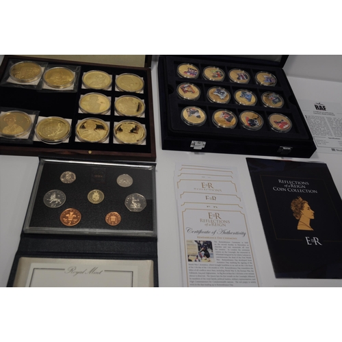 159 - 1988 UK proof coin collection containing x7 coins with box and certificate, Windsor Mint Portraits o... 