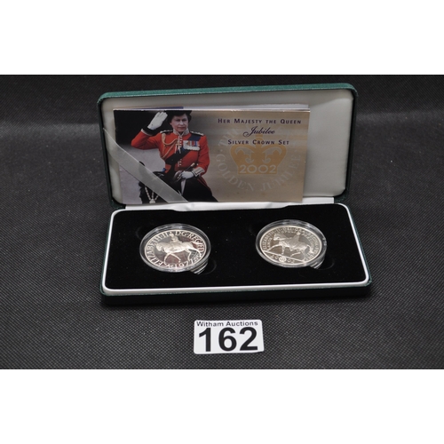 162 - Her Majesty the Queen 2002 Jubilee Silver Crown boxed Set, with literature