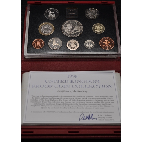 176 - 1998 UK Proof Coin Collection with Certificate of Authenticy