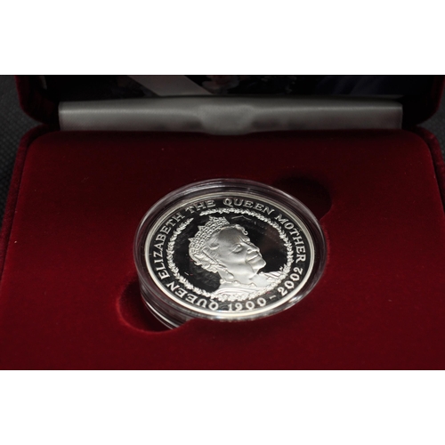 178 - x2 Royal Mint Her Majesty Queen Elizabeth The Queen Mother Silver Proof Memorial Crown with Certific... 