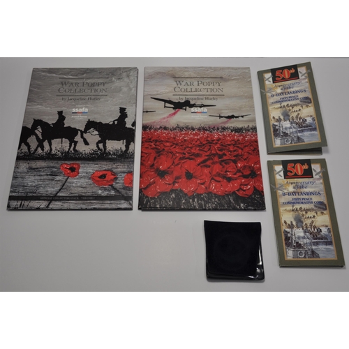 181 - War Poppy Collection by Jacqueline Hurley, with x4 medallions  no.  1176/1916 and 0901/1916 (part se... 