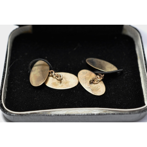 41 - Gentlemen 9ct gold cufflinks hallmarked Birmingham together with a selection of other cufflinks in b... 