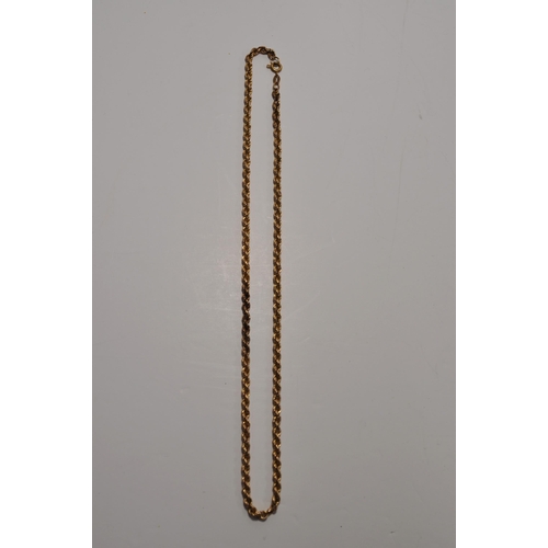 84 - A 9ct yellow gold rope chain stamped 9ct Italy, approx. 18