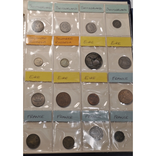 183 - Mixture of British loose coinage to include Victorian pennies together with coindex album containing... 