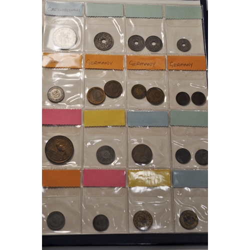 183 - Mixture of British loose coinage to include Victorian pennies together with coindex album containing... 