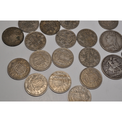 189 - Silver coins consisting x2 1889 Crowns, Victorian, Edwardian and George V 3D and a South African coi... 