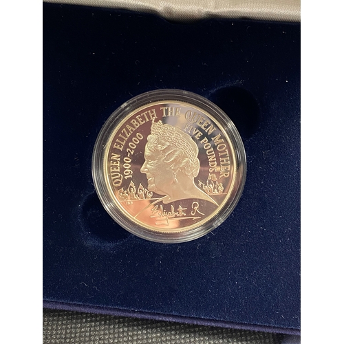 30 - Royal Mint Queen Mother Centenary Year 2000 silver proof Centenary Crown (£5 denomination) in origin... 