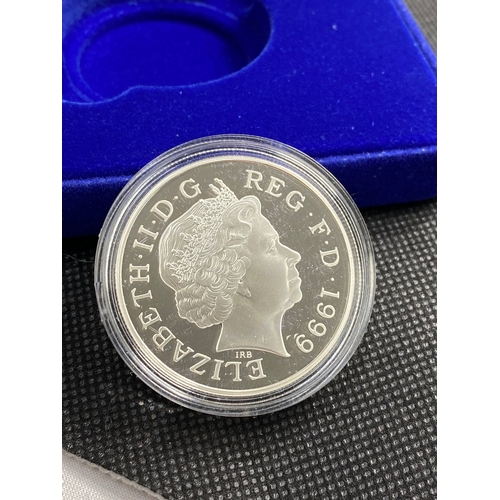 31 - Royal Mint Diana Princess of Wales 1999 silver proof memorial crown (£5 denomination) in box with ce... 