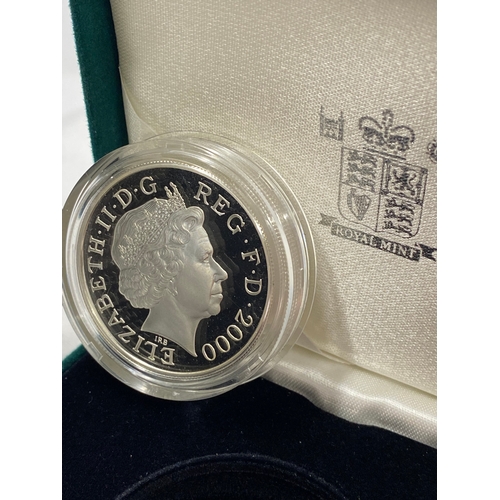 33 - Royal Mint Queen Mother Piedfort silver proof centenary crown (£5 denomination) in original box with... 