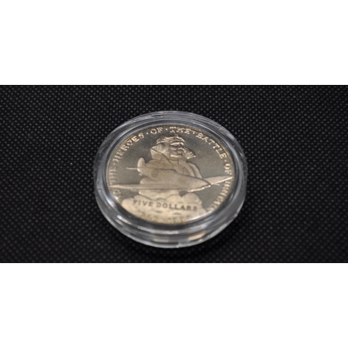 181 - Silver 1 Dollar Coin The Australian Kookaburra 1 oz.999 silver coin in capsule, together with Silver... 