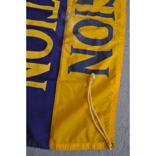 104 - British Legion section banner together with ceremonial and service gauntlets, standard bearer slings... 