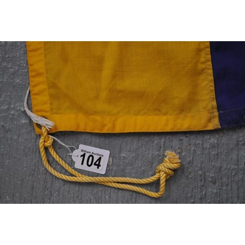 104 - British Legion section banner together with ceremonial and service gauntlets, standard bearer slings... 