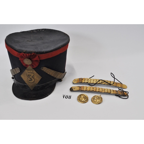 108 - French military hat with accessories