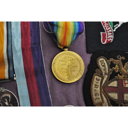 112 - WW1 and WW2 medals including war defence medal attributed 