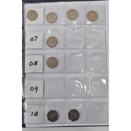 136 - A collection of 50 pence piece coins (x47), of varying themes