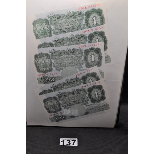 137 - A collector's entry of in excess of 250 Bank Notes. Varying in dates and denominations from continen... 