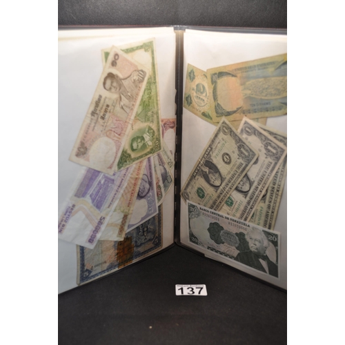 137 - A collector's entry of in excess of 250 Bank Notes. Varying in dates and denominations from continen... 