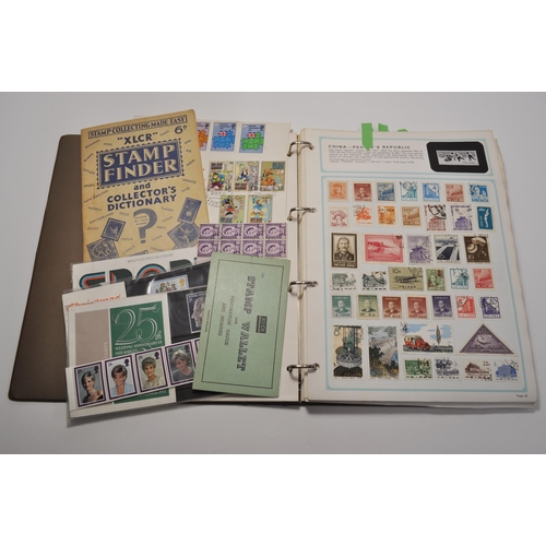 139 - Stanley Gibbons Worldex stamp album with stamps from around the world and other items to include fir... 