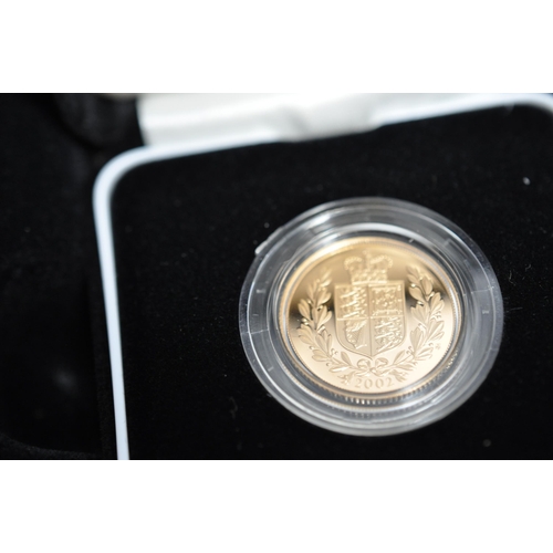 156 - Royal Mint UK Gold Sovereign, 2002 Golden Jubilee 22ct gold proof sovereign coin, with certificate n... 