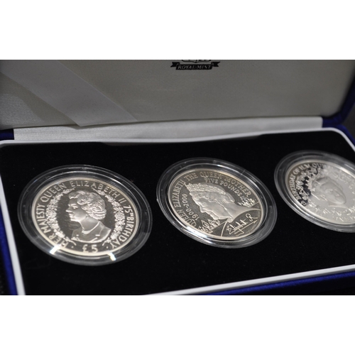 161 - Royal Mint 2001 Royal Birthday Silver proof collection in box,  certificate no. 311/500, £5 denomina... 