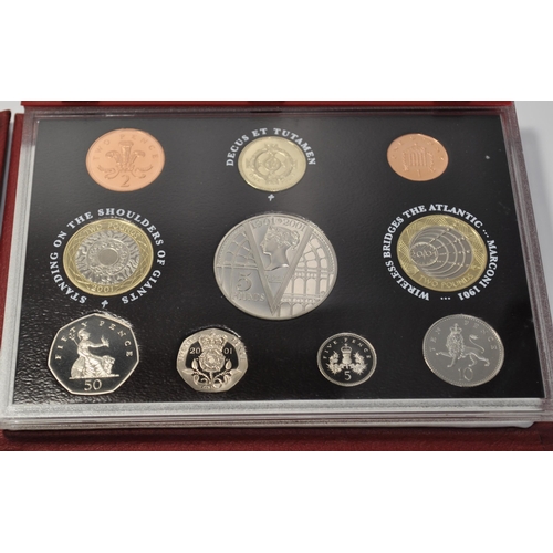 162 - Royal Mint 2001, 2002, 2003 UK Proof collections, x 3 in total