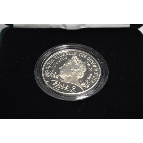 164 - Royal Mint 2000 Sterling silver Piedfort Centenary Crown (denomination £5) Queen Elizabeth and The Q... 