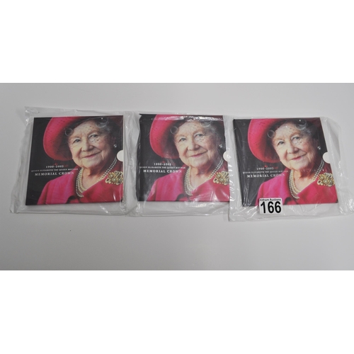 166 - x3 unopened packs of Royal Mint 2000 Queen Elizabeth ll The Queen Mother Centenary Crown, £5 denomin... 