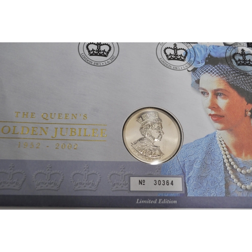 167 - Royal Mint, Royal Mail bundle consisting; The Queen's Golden Jubilee Philatelic Numismatic cover (£5... 