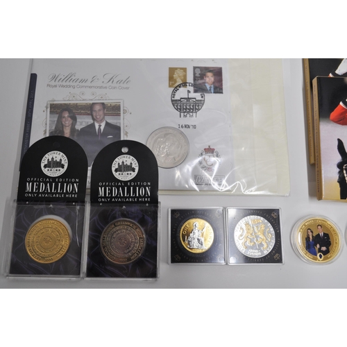 176 - Predominately Royal Mint bundle consisting Royal wedding commemorative William & Kate coin covers,  ... 