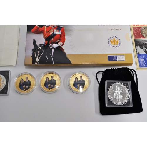 176 - Predominately Royal Mint bundle consisting Royal wedding commemorative William & Kate coin covers,  ... 