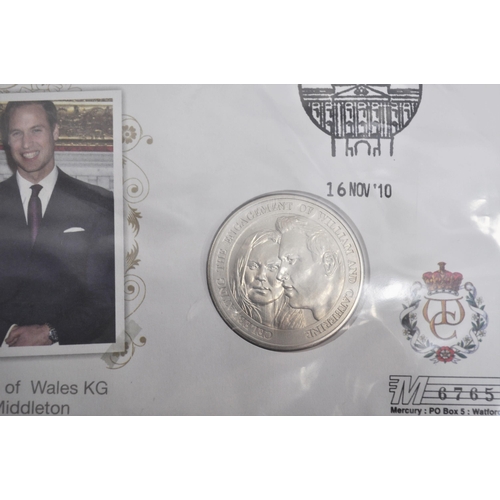 176 - Predominately Royal Mint bundle consisting Royal wedding commemorative William & Kate coin covers,  ... 