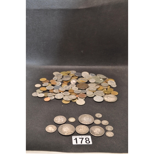 178 - Silver coinage consisting Victorian Crowns, Victorian, George V & Edward VII 3D coins, Australian 3 ... 